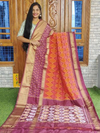 PWCSIDSS5F17BSCD03- Ikat silk saree