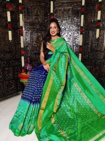 PALUIDSS5F22TDDC05- Ikat silk saree