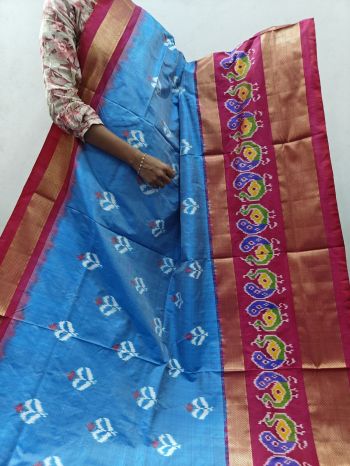 PTISIDSS5F22BBDD22- Ikat silk saree