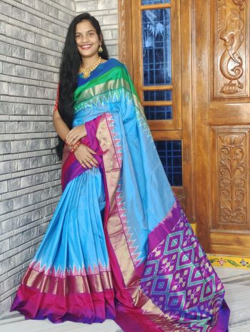 PWCKIDSS5F22TZDC20- Ikat silk saree