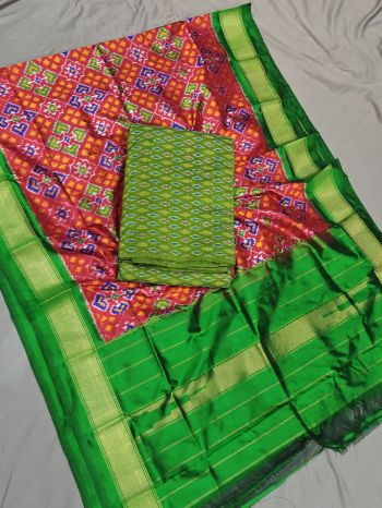 PGMRSDST5F26FSCD03- Ikat Silk dupatta with Ikat sico top