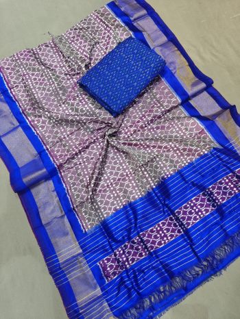 PGMRSDST5F26FSCD04- Ikat Silk dupatta with Ikat sico top