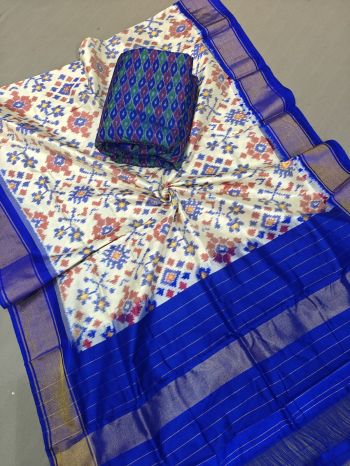 PGMRSDST5F26FSCD14- Ikat Silk dupatta with Ikat sico top