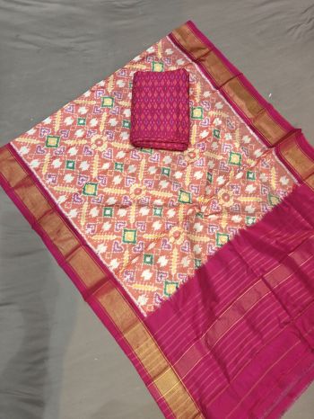 PGMRSDST5F26FSCD15- Ikat Silk dupatta with Ikat sico top