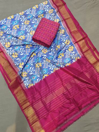 PGMRSDST5F26FSCD41- Ikat Silk dupatta with Ikat sico top