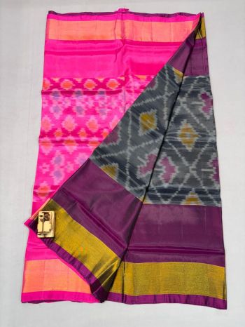 PKHSISSS5F25ISDC08- Ikat soft silk saree