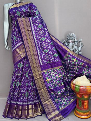 PSNTKBIP5F15CSDD07- Kanchi border Ikat silk saree