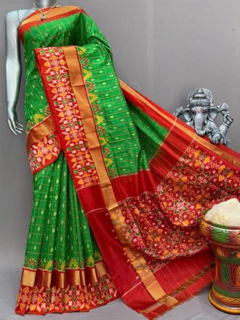 PSNTIDSS5F19NZDD26- Ikat silk saree