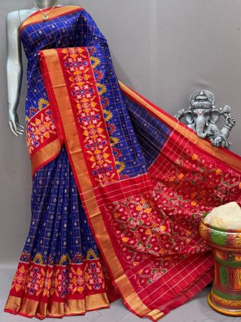 PSNTIDSS5F19NZDD27- Ikat silk saree