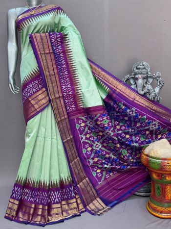 PSNTKBRS5F20DSCD19- Kanchi border Ikat silk saree