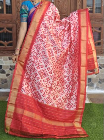 PGMRISDP5F15EDCD42- Ikat silk dupatta