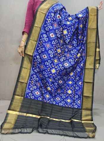 PGMRISDP5F15EDCD29- Ikat silk dupatta