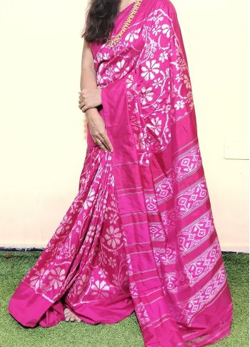 PGMRIDSS5F14NCCD27- Ikat silk saree