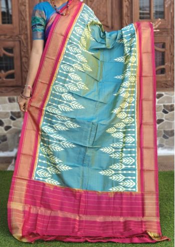 PGMRISDP5F15EDCD36- Ikat silk dupatta