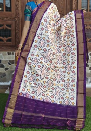 PGMRISDP5F15EDCD44- Ikat silk dupatta