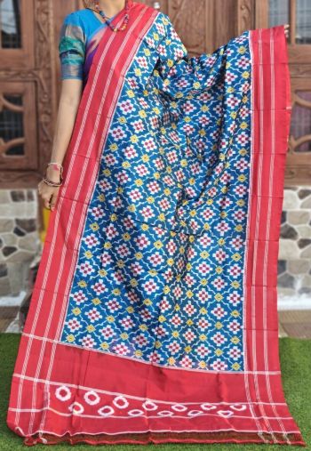 PGMRISDP5F15EDCD28- Ikat silk dupatta