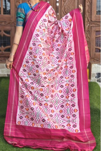 PGMRISDP5F15EDCD12- Ikat silk dupatta