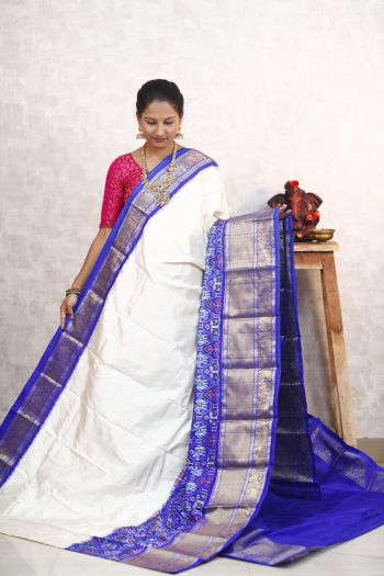 PSTHKBRS5F13FSCD11- Kanchi border Ikat silk saree