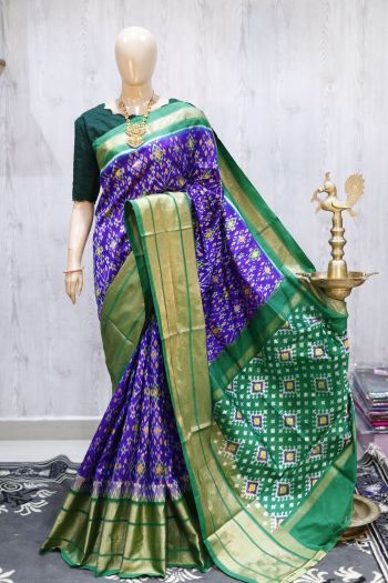 PSHLIDSS5F22NDDC03- Ikat silk saree