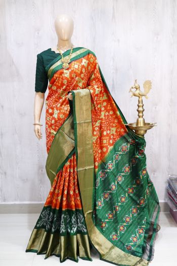 PSHLIDSS5F22NDDC04- Ikat silk saree