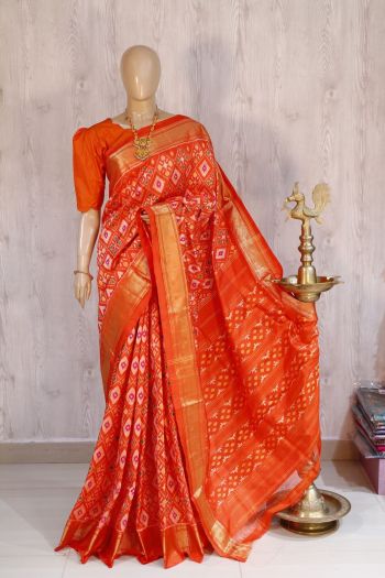 PSHLIDSS5F22NDDC09- Ikat silk saree