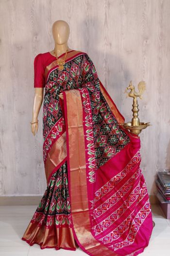 PSHLIDSS5F22NDDC16- Ikat silk saree