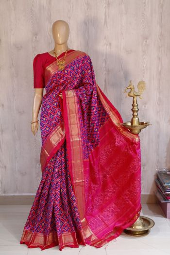 PSHLIDSS5F22NDDC17- Ikat silk saree