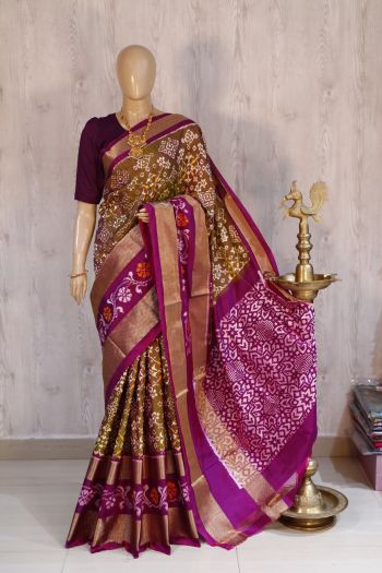 PSHLIDSS5F22NDDC19- Ikat silk saree