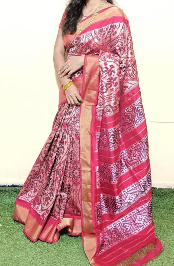 PGMRIDSS5F14NCCD32- Ikat silk saree