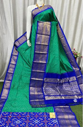 PASKKBRS5F18FSCD07- Kanchi border Ikat silk saree