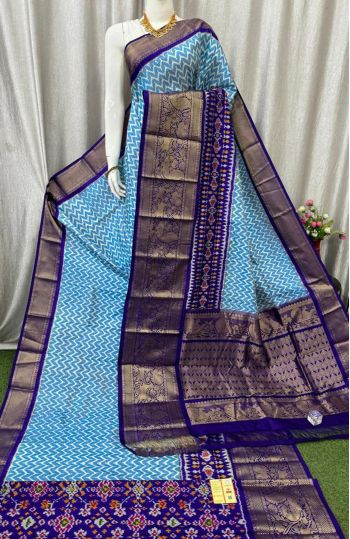 PASKKBRS5F18FSCD04- Kanchi border Ikat silk saree