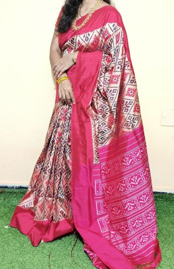 PGMRIDSS5F14NCCD25- Ikat silk saree