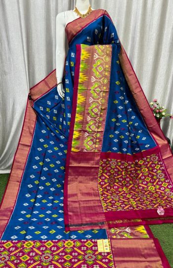 PASKIDSS5F22BEDD04- Ikat silk saree