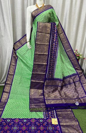 PASKKBRS5F18FSCD06- Kanchi border Ikat silk saree