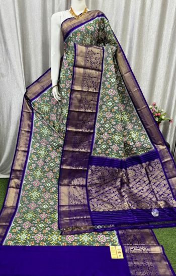 PASKKBRS5F18FSCD03- Kanchi border Ikat silk saree