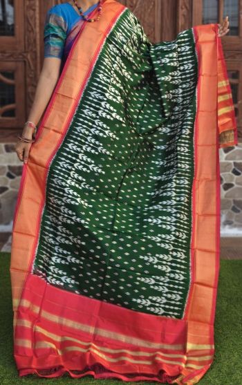 PGMRISDP5F15EDCD40- Ikat silk dupatta