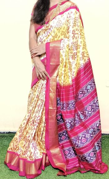 PGMRIDSS5F14NCCD10- Ikat silk saree