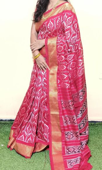 PGMRIDSS5F14NCCD30- Ikat silk saree