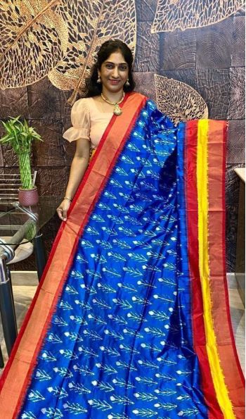 PSRGILWS5F14XZCD09- light weight Ikat silk saree