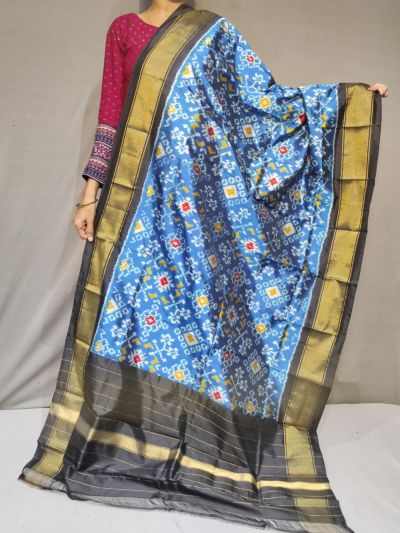 PGMRISDP5M04ECCD04- Ikat silk dupatta