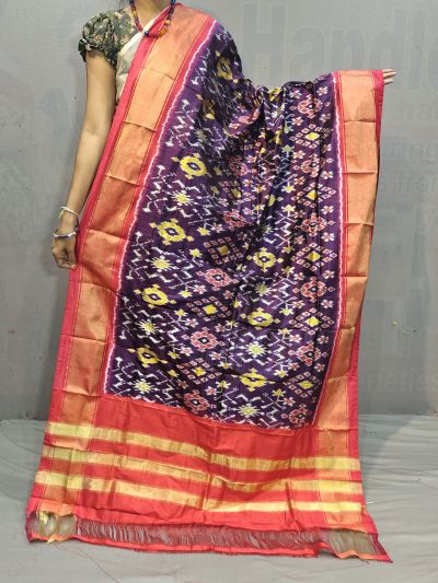 PGMRISDP5M04ECCD20- Ikat silk dupatta