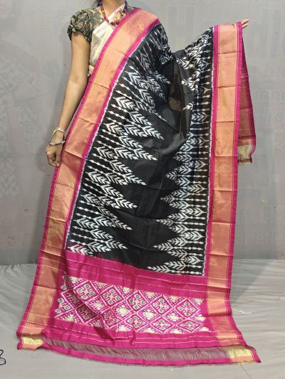 PGMRISDP5M04ECCD27- Ikat silk dupatta