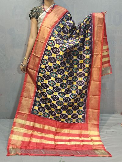 PGMRISDP5M04ECCD30- Ikat silk dupatta