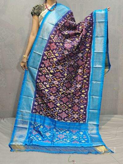 PGMRISDP5M04ECCD32- Ikat silk dupatta