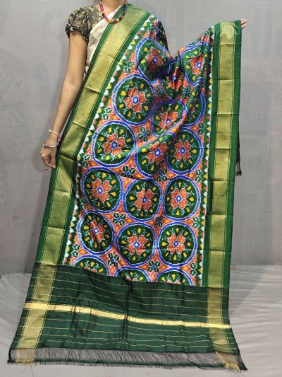 PGMRISDP5M04ECCD52- Ikat silk dupatta