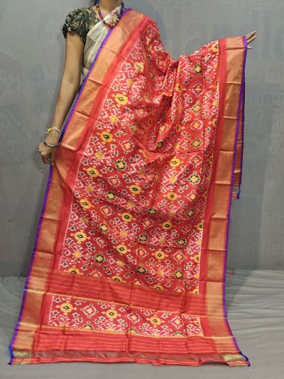 PGMRISDP5M04ECCD54- Ikat silk dupatta