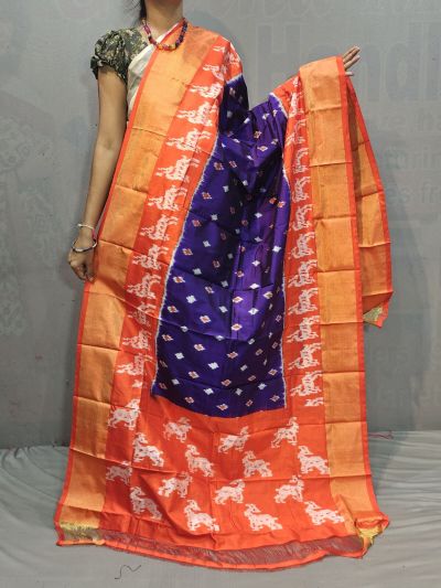 PGMRISDP5M04ECCD57- Ikat silk dupatta