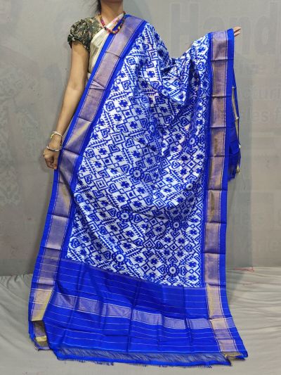 PGMRISDP5M04ECCD59- Ikat silk dupatta