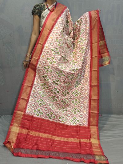 PGMRISDP5M04ECCD69- Ikat silk dupatta