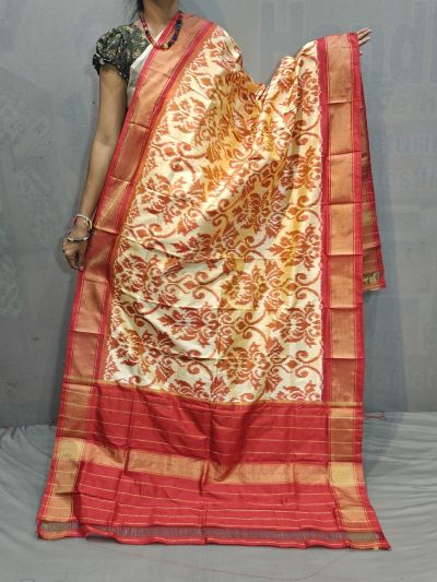 PGMRISDP5M04ECCD70- Ikat silk dupatta